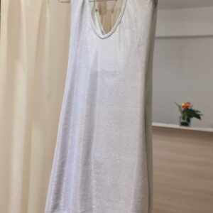 vestido glitter espalda cruzada